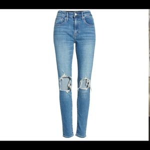 Levi high waist ripped jeans
